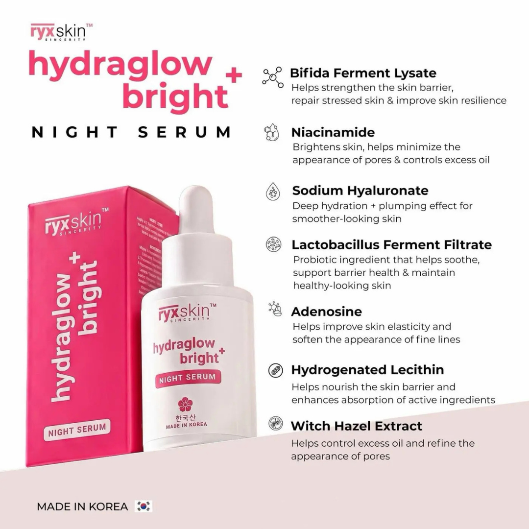 RYXSKIN Hydraglow Bright+ Serum (Night) 30ml
