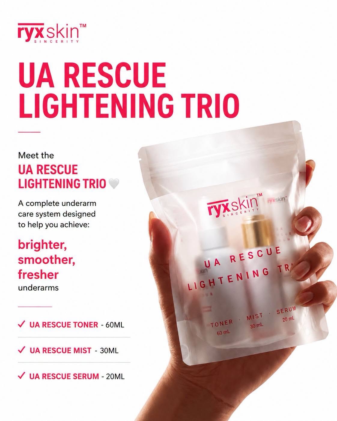 RYXSKIN UA Rescue Lightening Trio (Toner, Mist, Serum)