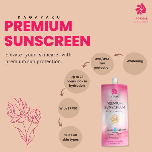 Rosmar Kagayaku Premium Sunscreen (Gel Cream SPF50) 50g