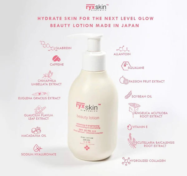 RyxSkin Sincerity Whitening Beauty Lotion SPF 35PA +++ UVA/UVB Protection 200mL