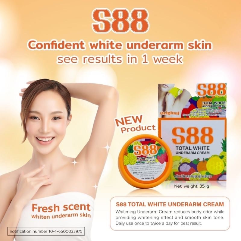 S88 Total White Underarm Cream 35g