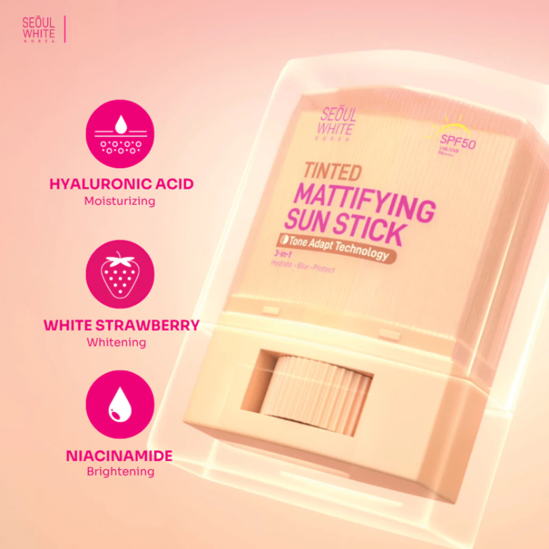 SEOUL WHITE KOREA Tinted Mattifying Sun Stick (SPF50 UVA/UVB PA++++) 20g