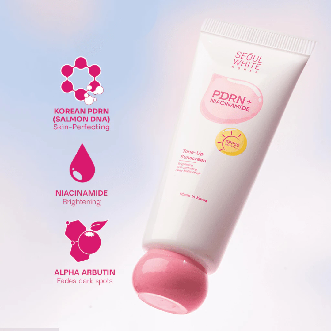 SEOUL WHITE KOREA Tone-Up Sunscreen (SPF50 PA++++, PDRN + Ceramide) 30ml