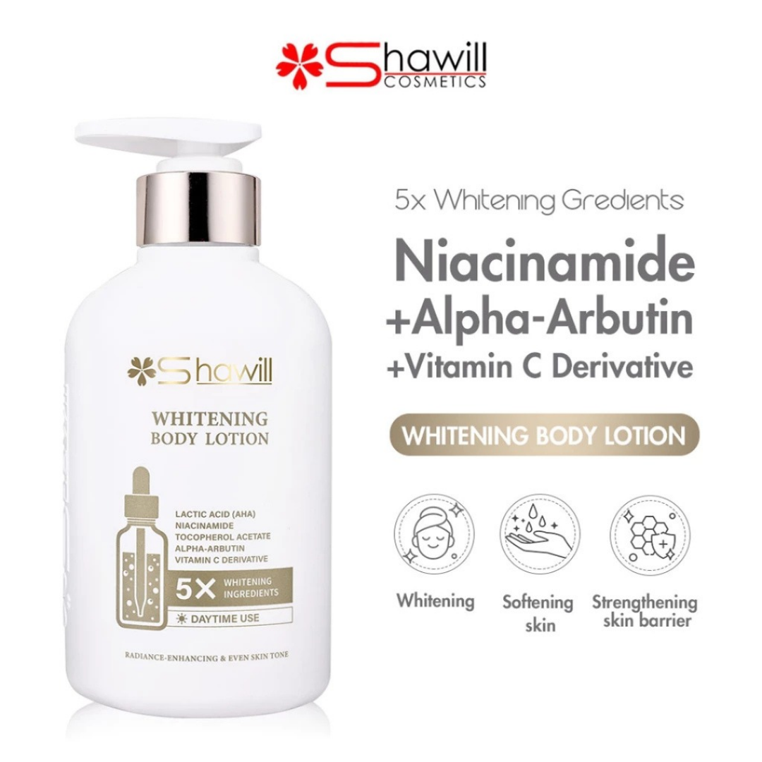 SHAWILL Whitening Body Lotion (Daytime, AHA + Niacinamide + Arbutin) 500ml