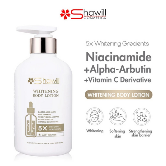 SHAWILL Whitening Body Lotion (Daytime, AHA + Niacinamide + Arbutin) 500ml