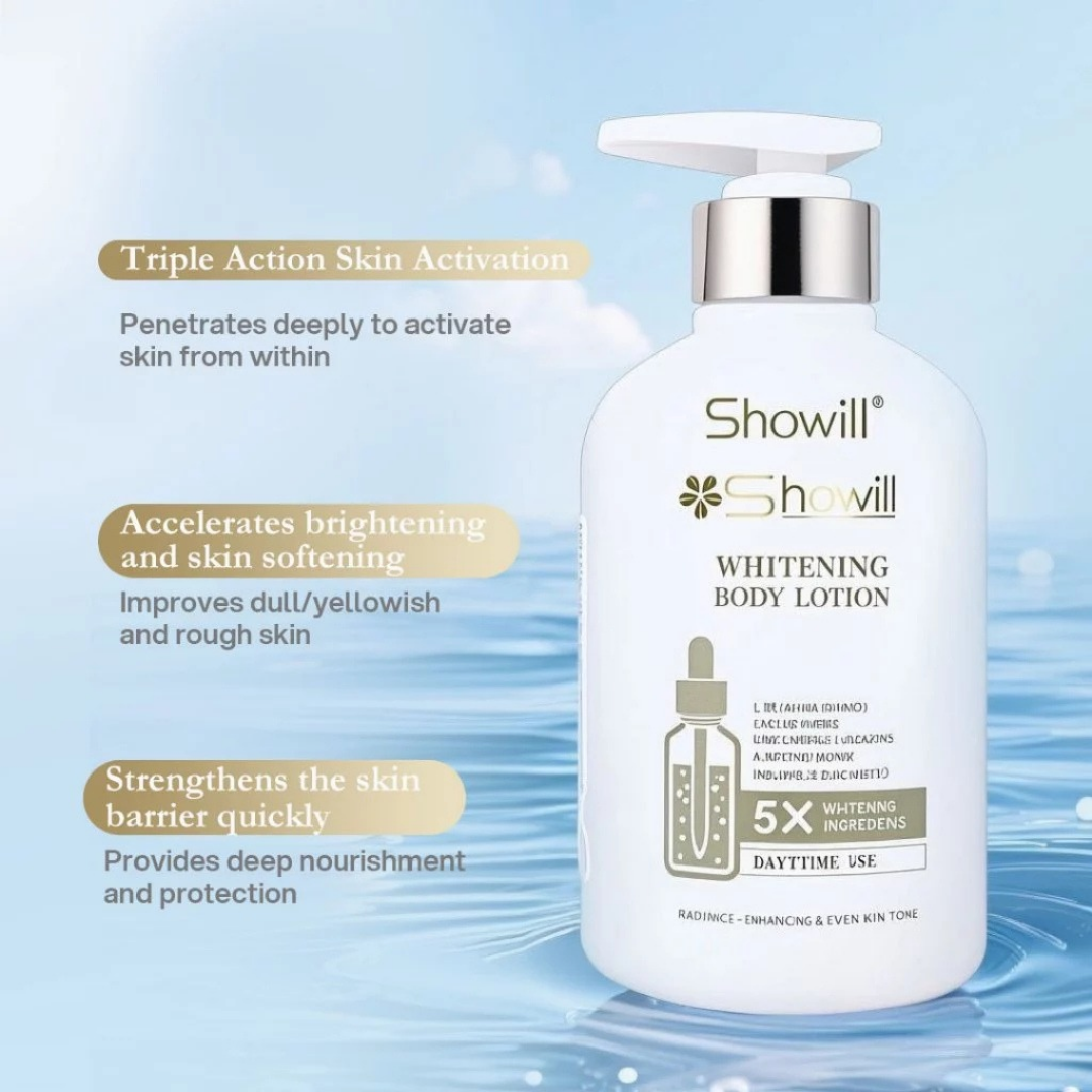 SHAWILL Whitening Body Lotion (Daytime, AHA + Niacinamide + Arbutin) 500ml