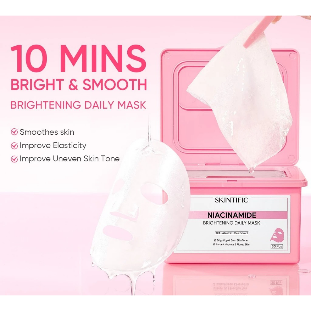SKINTIFIC Brightening Daily Mask (Niacinamide) - 400g30pcs