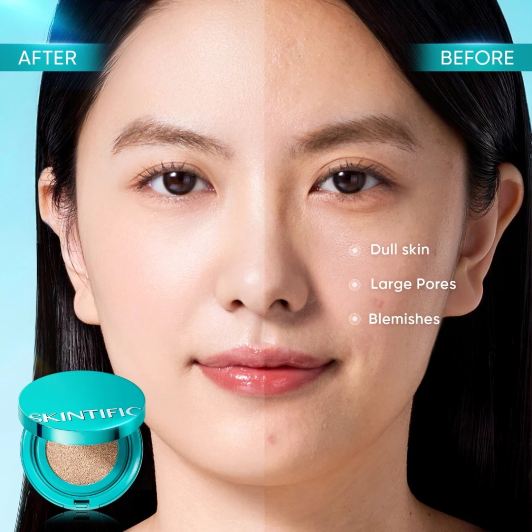 SKINTIFIC Matte Cushion Foundation (Perfect Stay Serum, SPF50 PA+++) | Choose Shade