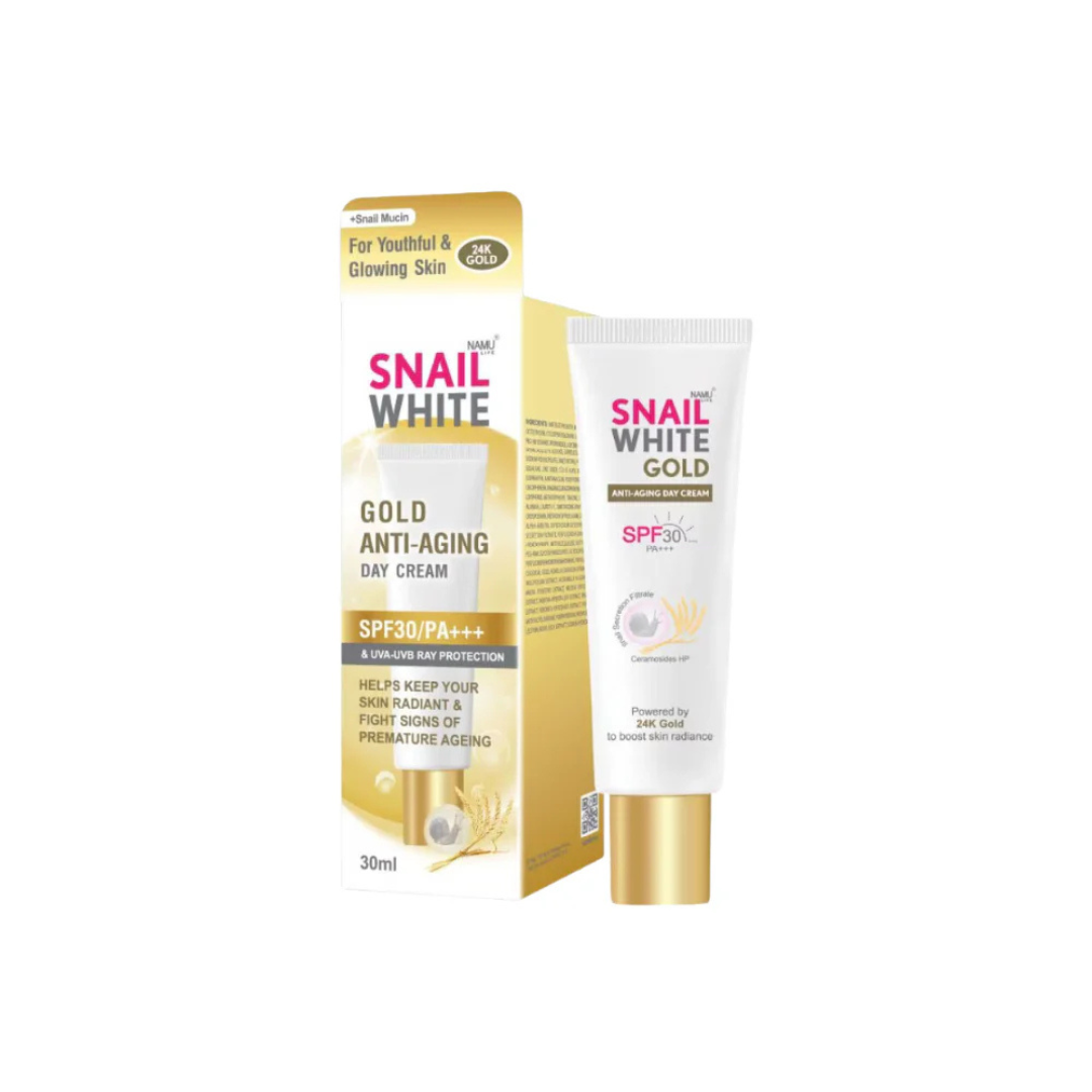 SNAILWHITE Gold Anti-Aging Day Cream SPF30+ by NAMU LIFE | Choose Size