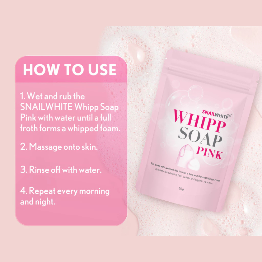 SNAILWHITE Whipp Soap (Pink) by NAMU LIFE 80g