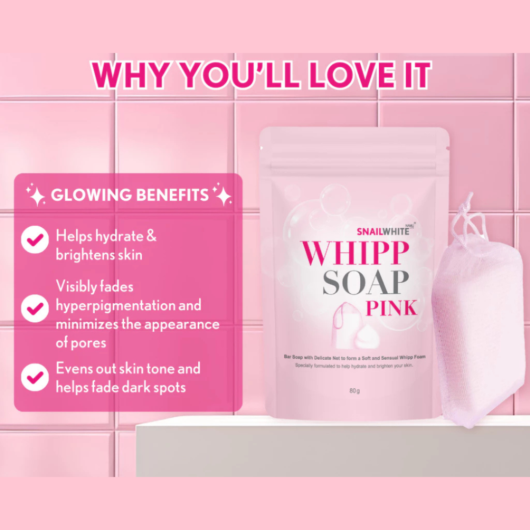 SNAILWHITE Whipp Soap (Pink) by NAMU LIFE 80g