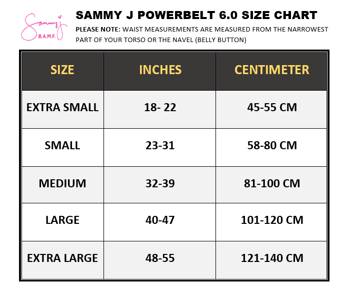 Sammy J Gold Power Slim Belt 6.0