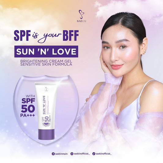 Saskin Sun n Love Brightening Sunscreen SPF50 PA+++ 60ml