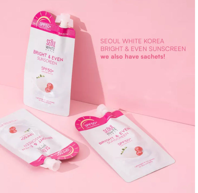 Seoul White Korea Bright & Even Sunscreen (SPF50+ UVA/UVB PA++++) sachet