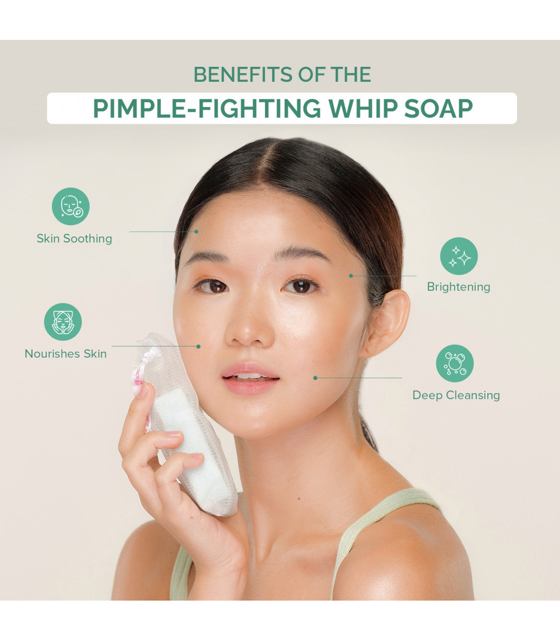 Seoul White Korea Bye Bye Acne Bright & Clear Pimple-Fighting Whip Soap 120g