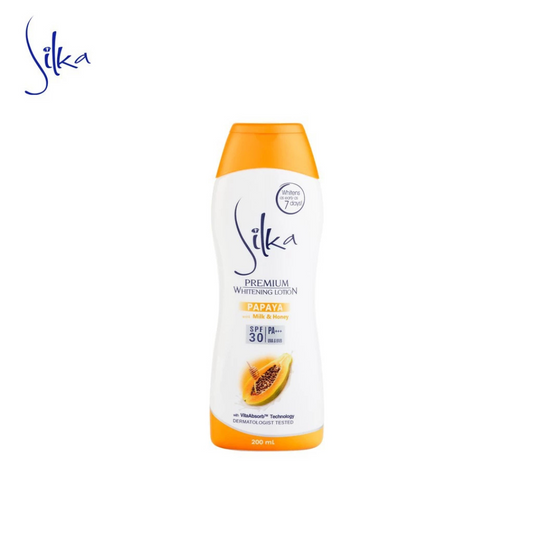 Silka Premium Whitening Lotion SPF30 PA+++ (Papaya with Milk & Honey) 200ml