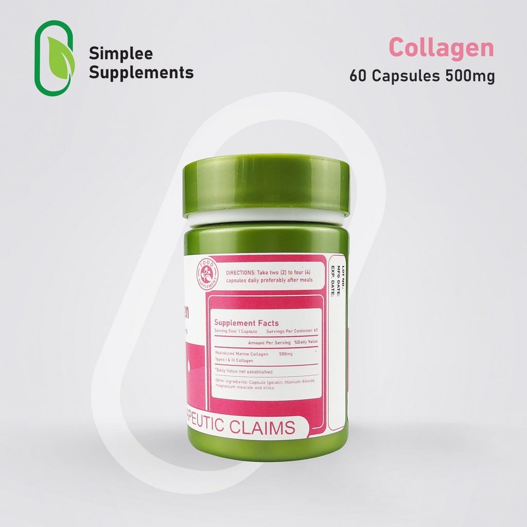 Simplee Supplements Collagen 500mg - 60 Capsules | Love Rys Australia ...