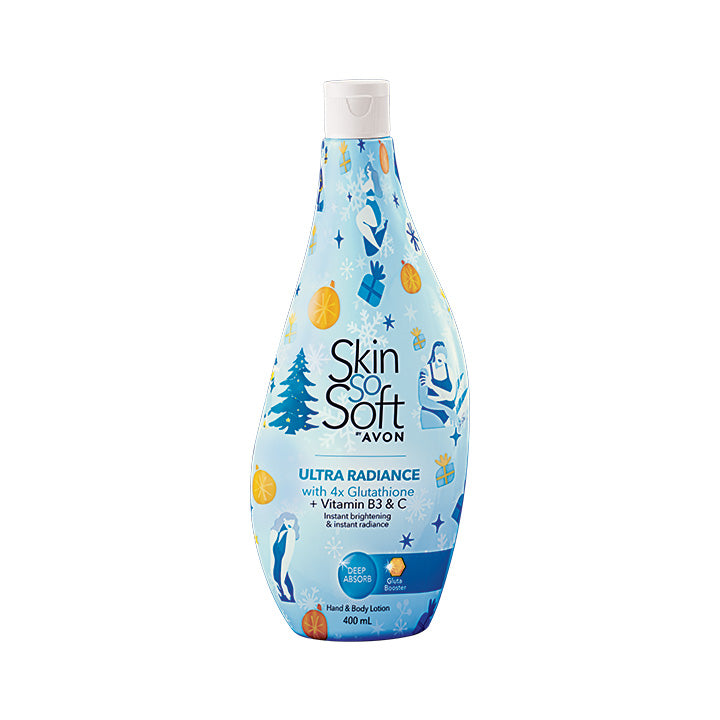 SKIN SO SOFT Hand & Body Lotion (Ultra Radiance, 4x Glutathione + Vitamin B3 & C) by AVON