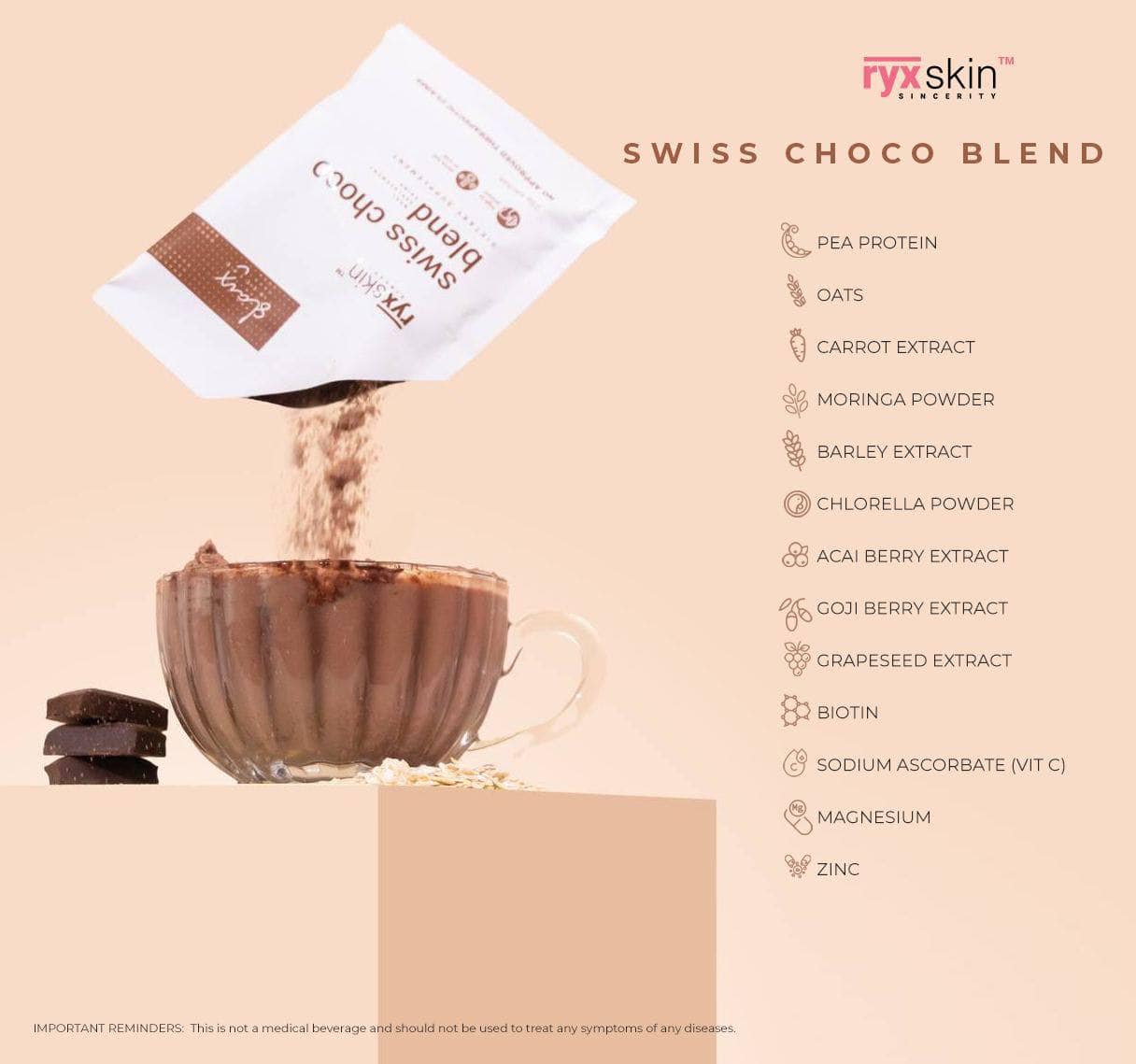 Slay Recipe Swiss Choco Blend Meal Replacement Drink by RyxSkin Sincerity