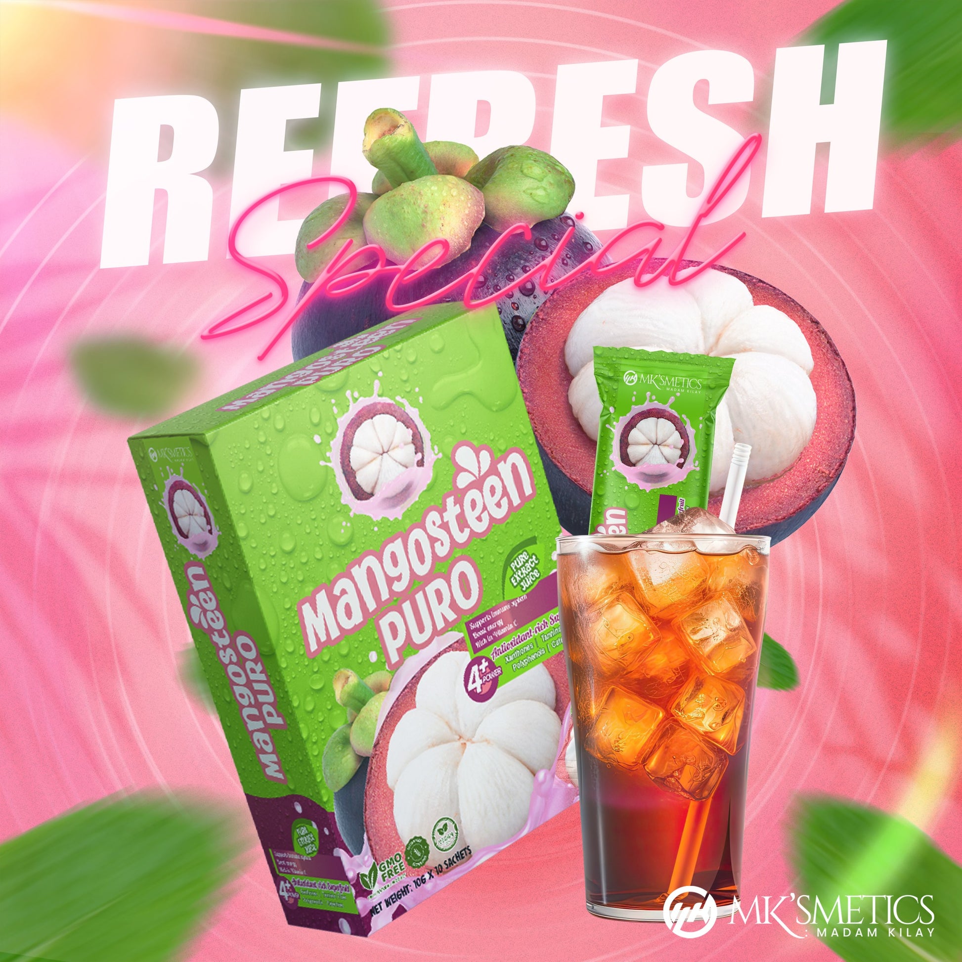 Slimming K Mangosteen Puro (Net Weight: 10g x 10 sachets)