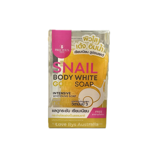 Snail Body White Gold Intensive Whitening Soap by Precious Skin Thailand 70g