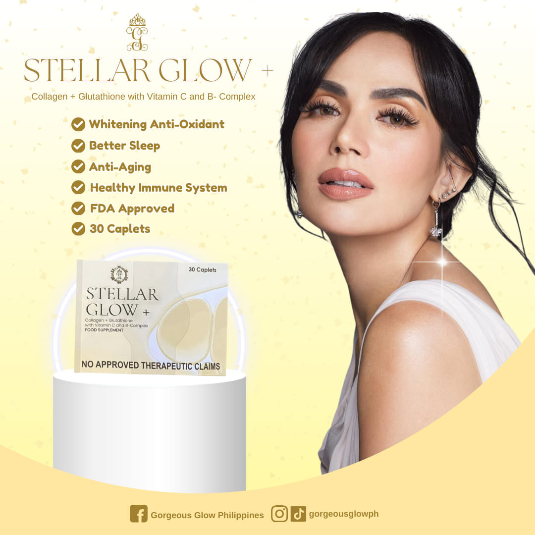 Stellar Glow + (Collagen, Glutathione, Vitamin C and B-Complex) by Gorgeous Glow | 30 Caplets