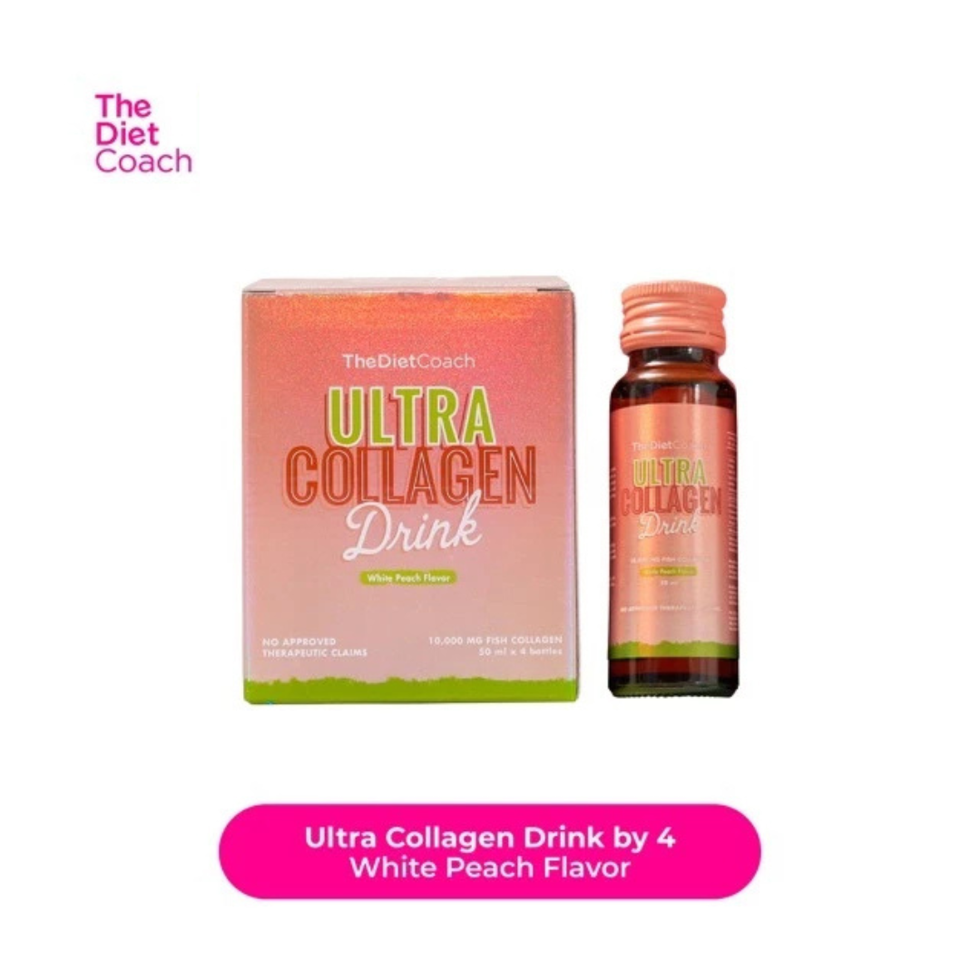 THE DIET COACH Ultra Collagen Drink - 4 Bottles white peach