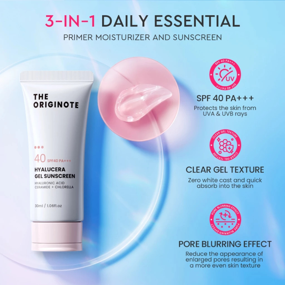 THE ORIGINOTE Gel Sunscreen SPF40 PA+++ (Hyalucera) 30ml