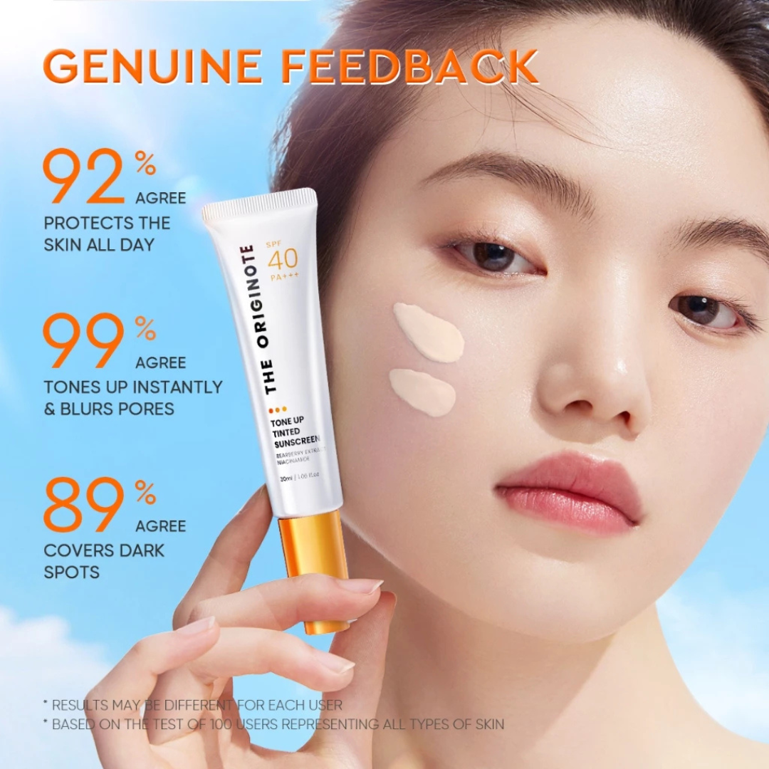 THE ORIGINOTE Tone Up Tinted Sunscreen (SPF40 PA+++) 30ml