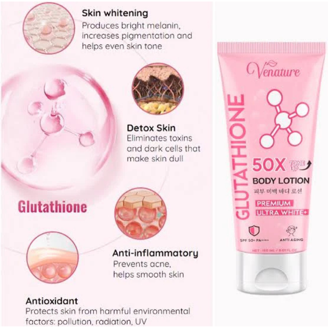 VENATURE Glutathione Tone Up Body Lotion (Premium Ultra White +) 150ml