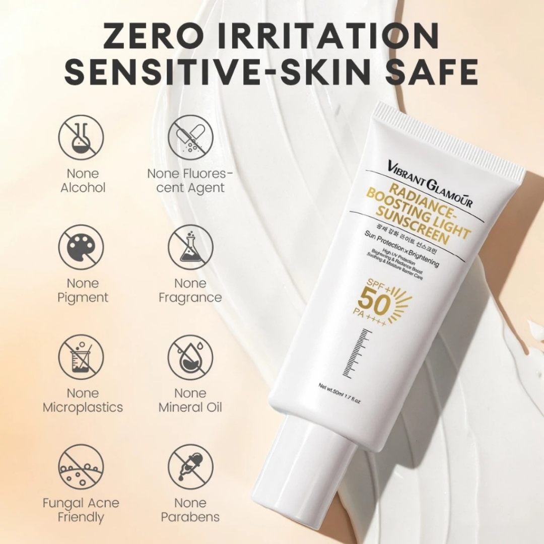 VIBRANT GLAMOUR Radiance-Boosting Light Sunscreen (SPF50+ PA++++) 50ml