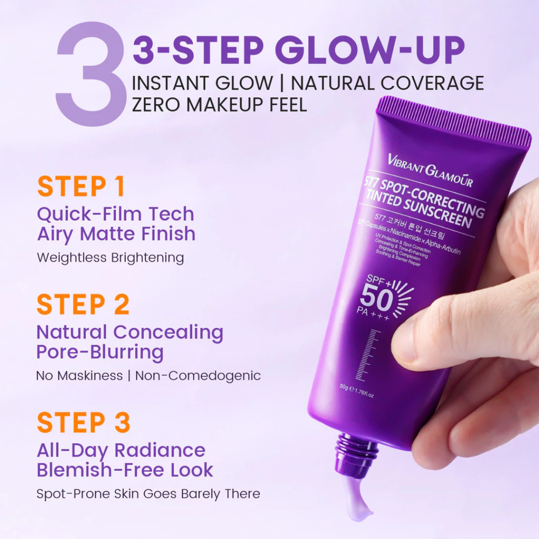 VIBRANT GLAMOUR Tinted Sunscreen SPF50+ PA++ (577 Spot-Correcting) 50g