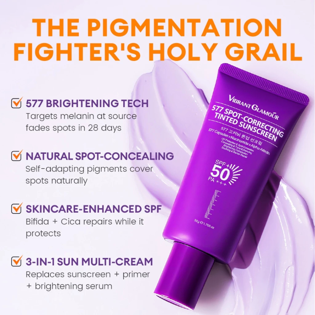 VIBRANT GLAMOUR Tinted Sunscreen SPF50+ PA++ (577 Spot-Correcting) 50g