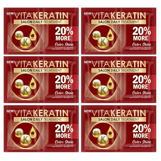 VITAKERATIN Salon Daily Treatment (Color Shine - Red) 6 Sachets