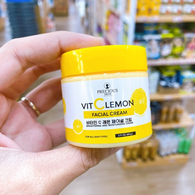 Vitamin C Lemon Facial Cream (Brightening and Moisturising) by Precious Skin Thailand 60g