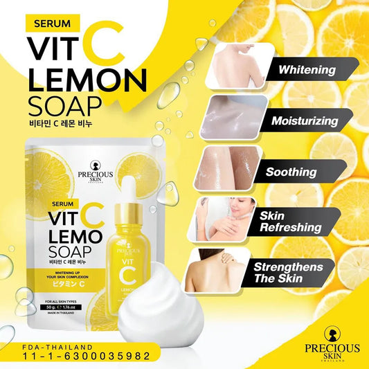 Serum Vitamin C Lemon Whitening Serum Soap by Precious Skin Thailand 70g