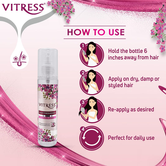 Vitress Hair Freshener Spray (Floral Bloom) 50mL