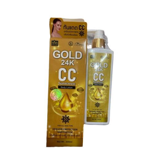 Vivi Skin Care Gold 24k CC Sunscreen Body Lotion (UVAUVB) by Perfect Skin Lady Net Wt. 300ml