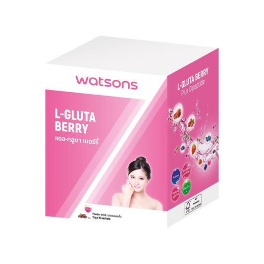 WATSONS L-Gluta Berry Plus Dipeptide Powder Drink - 10 Sachets