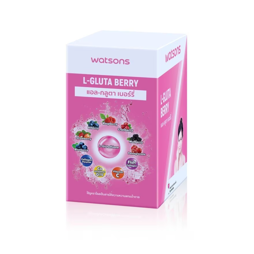 WATSONS L-Gluta Berry Plus Dipeptide Powder Drink - 10 Sachets