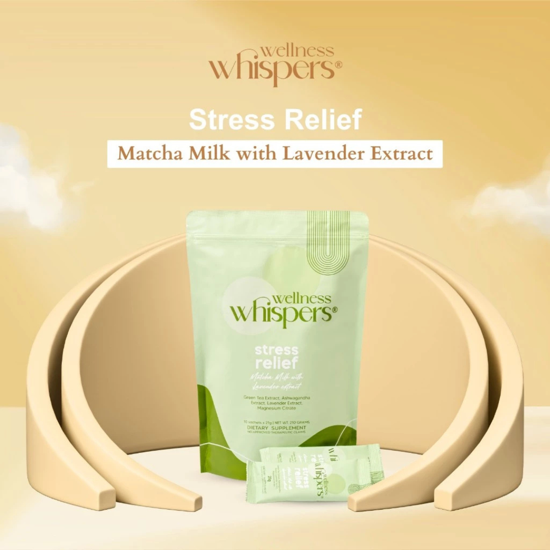 WELLNESS WHISPERS Stress Relief (Matcha Milk) - 10 Sachets