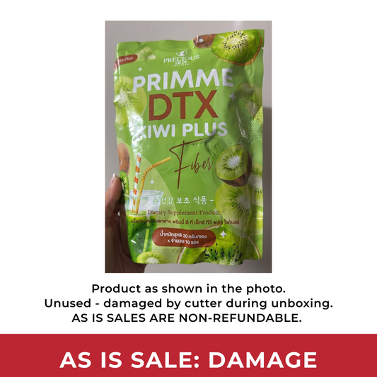 [AS IS SALE: DAMAGED] PRIMME DTX Kiwi Plus Fiber by PRECIOUS SKIN THAILAND - 10 Sachets