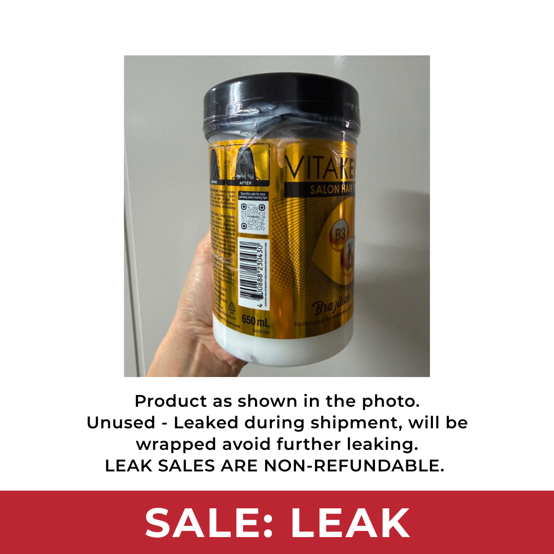 [DAMAGED SALE] VITAKERATIN Salon Daily Treatment Tub (Yellow - Brazilian Straight) 650ml