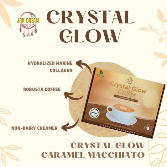 Crystal Glow Caramel Macchiato Collagen & Glutathione Drink 21g