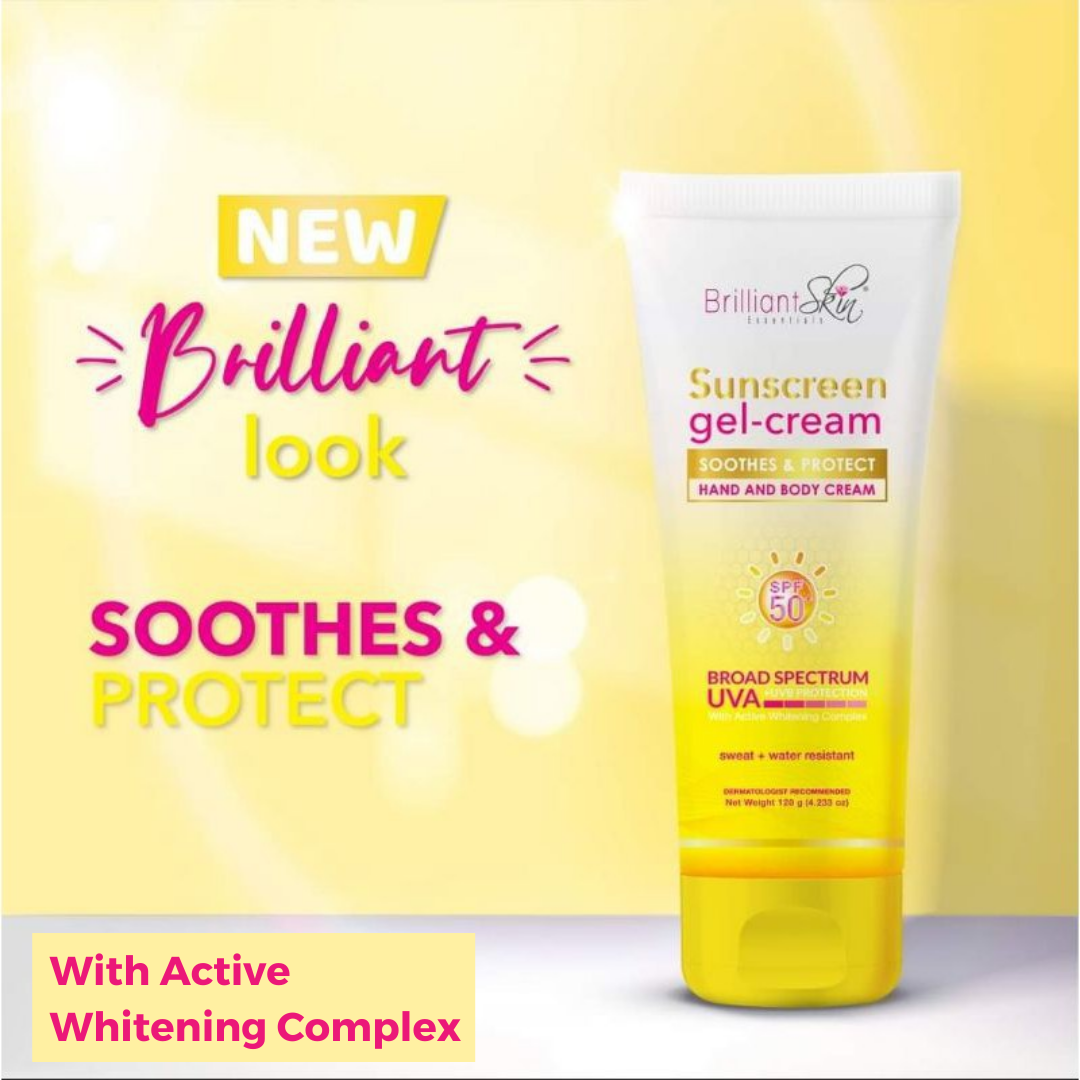 Brilliant Skin Hand and Body Sunscreen Gel-Cream SPF50 120g