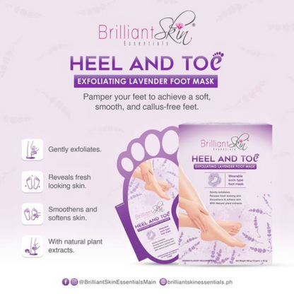 Brilliant Skin Heel & Toe Exfoliating Milk Foot Mask (Per Sachet)