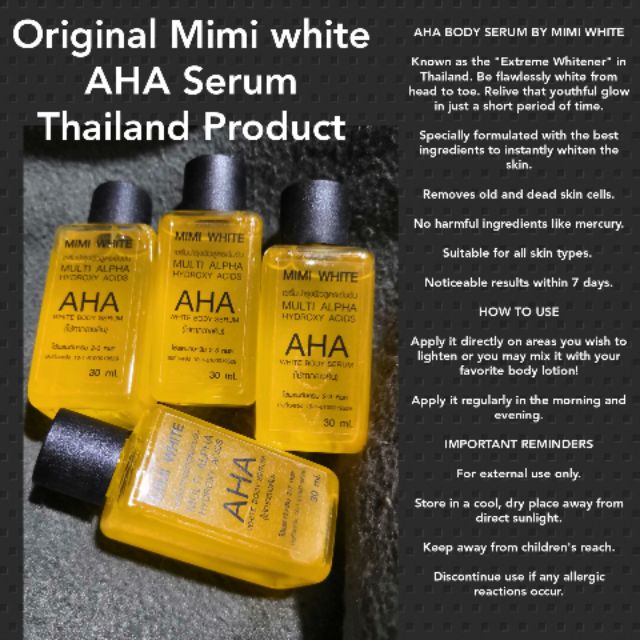 Mimi White AHA White Body Serum 30mL