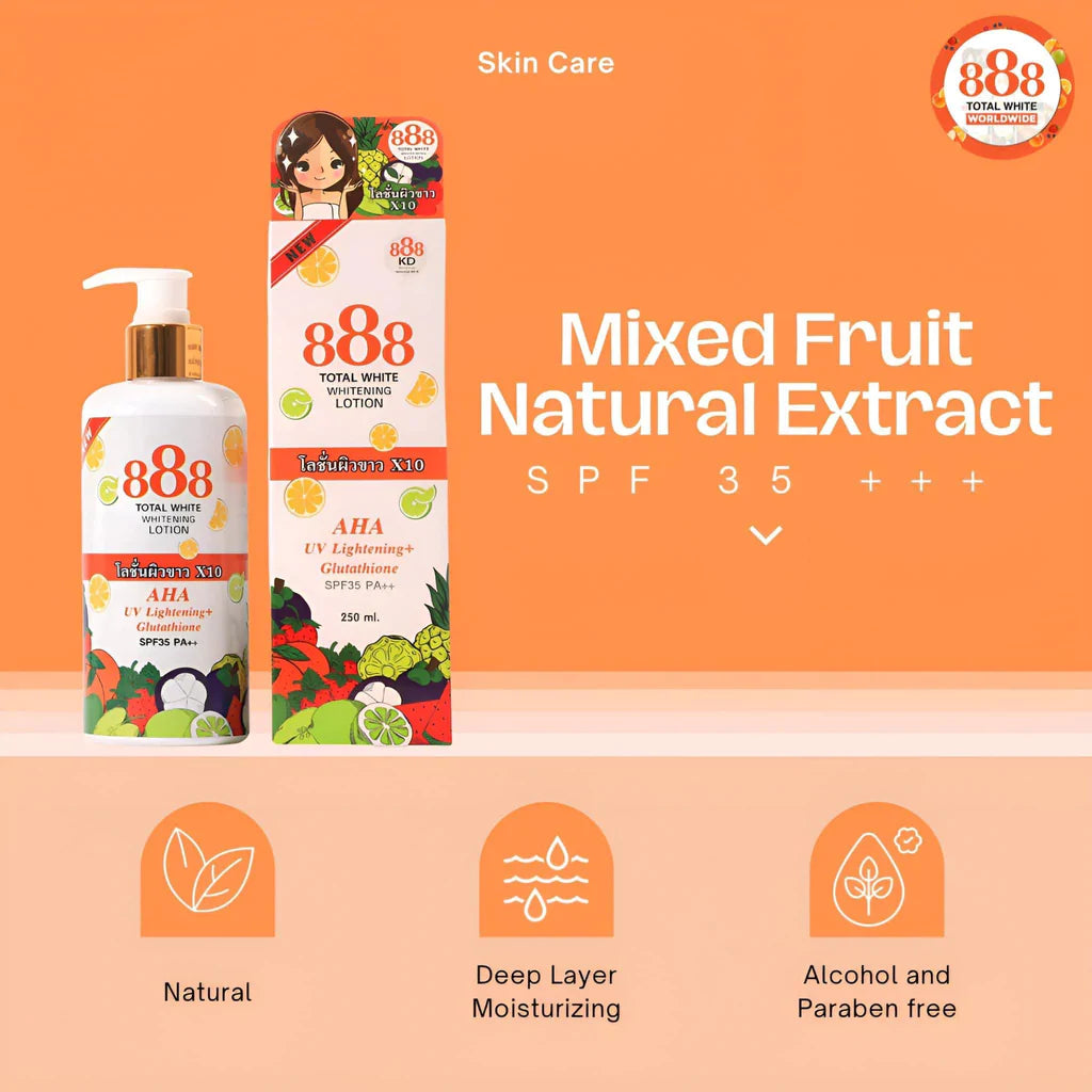 888 Total White Whitening Lotion SPF35 PA++ 250mL