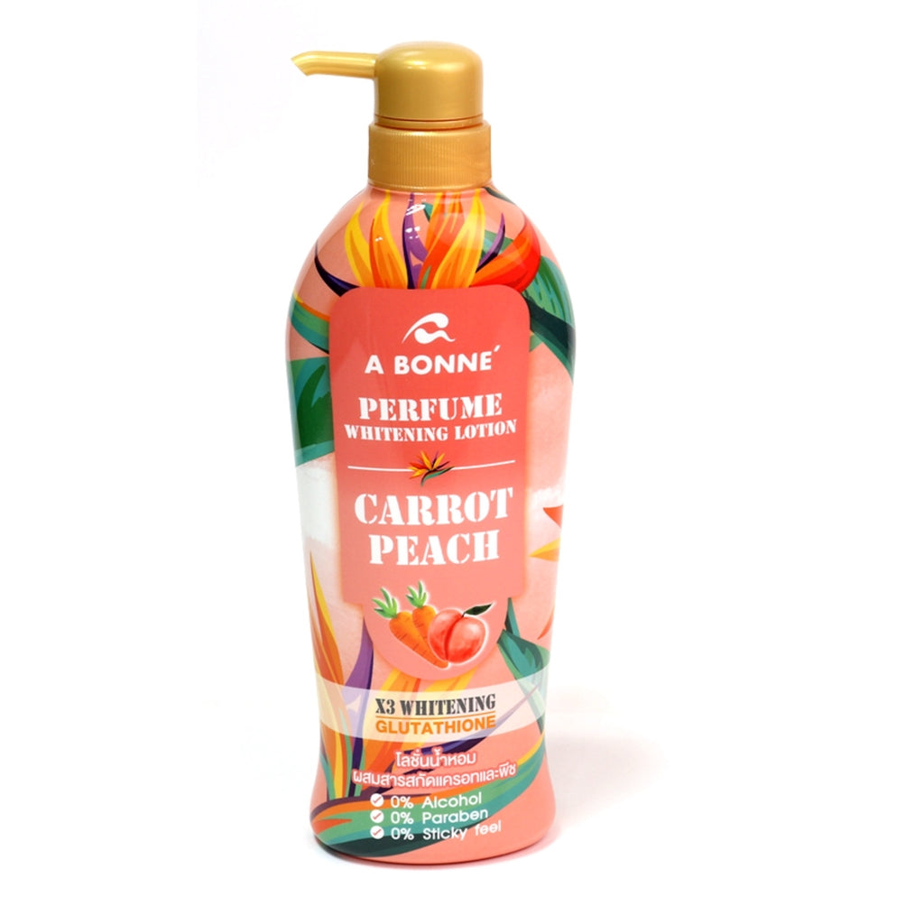 A Bonne Perfume Whitening Lotion in Carrot Peach 500mL