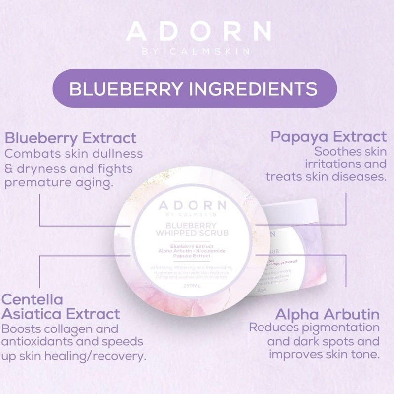 Adorn by CalmSkin Blueberry Whipped Scrub 250mL